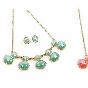 New Oval Beads Necklace and Earrings Set